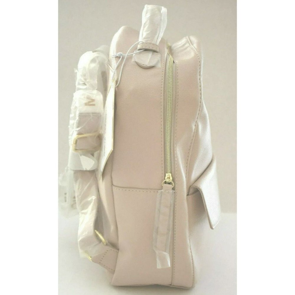 Michael Kors Backpack Bookbag Rose Beige Holdall Faux Leather Handbag Purse NEW - Picture 6 of 10